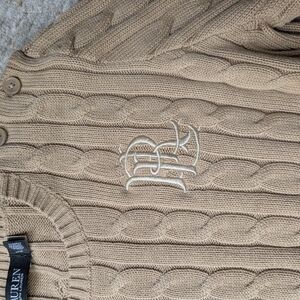 Ralph Lauren Beige Cable Knit Cardigan